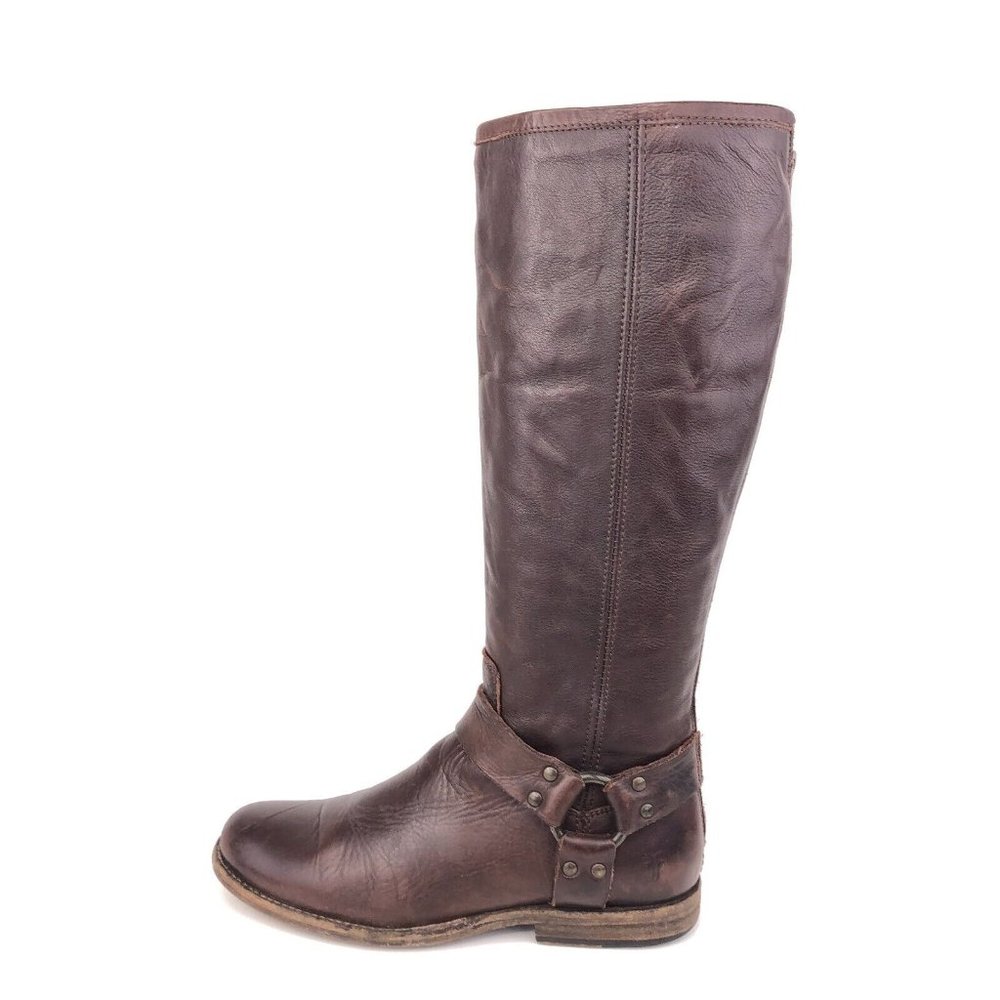 Frye Phillip Harness Tall Riding Boots 7B
